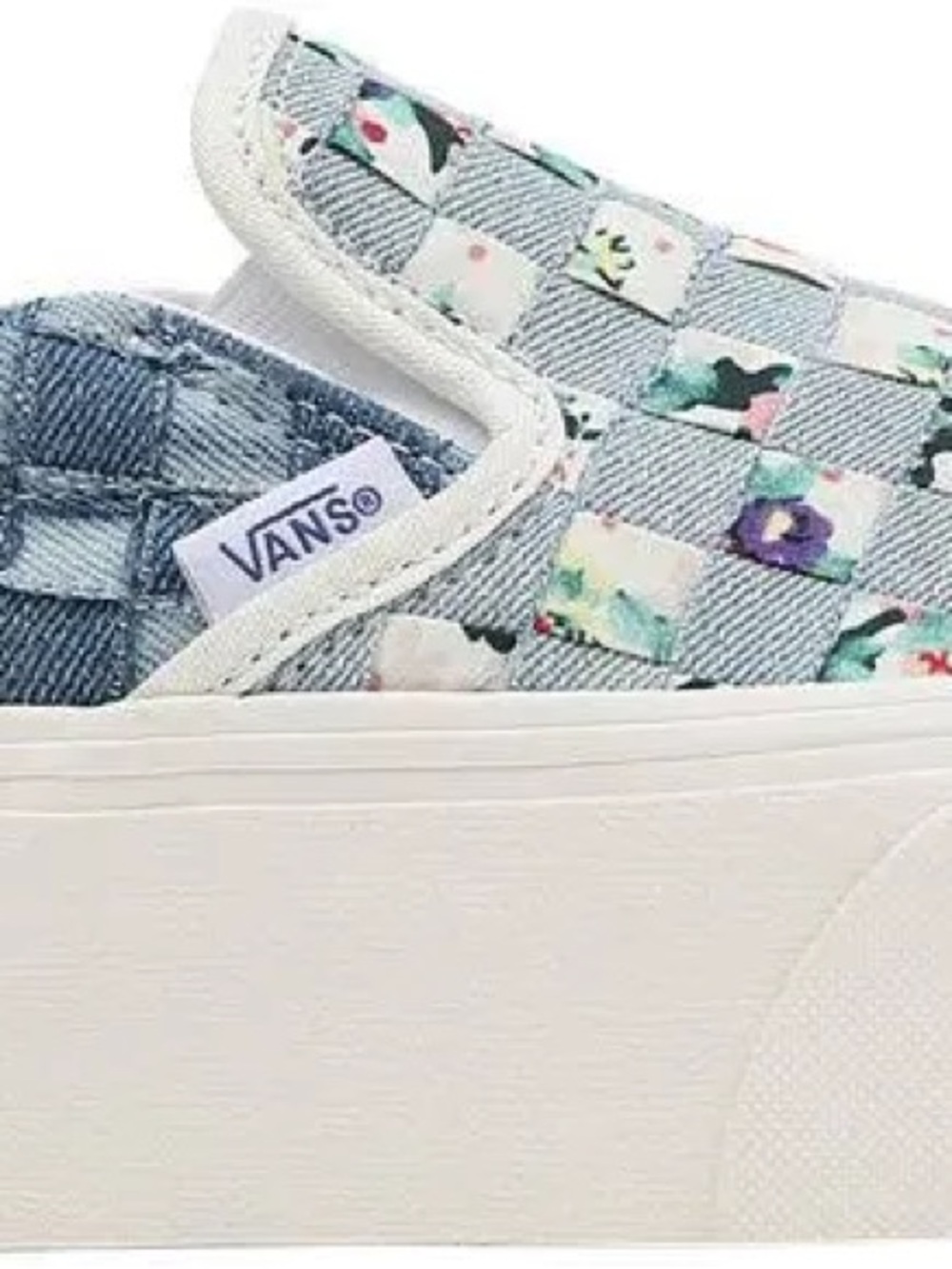 Vans Women's Slip-On Shoes Floral Woven Denim Women’s 7.5 - Picture 5 of 5